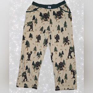 Lazy One Bigfoot Pajama Pants Size Small
